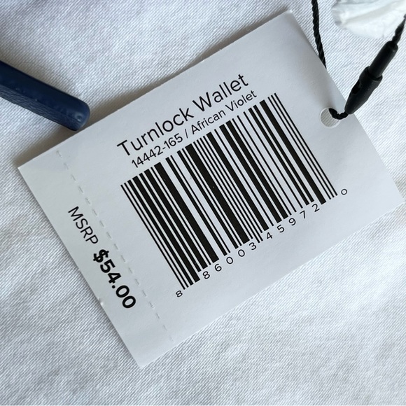 Vera Bradley Turnlock Wallet African Violet Quilted Floral Multicolor NWT - Picture 7 of 7